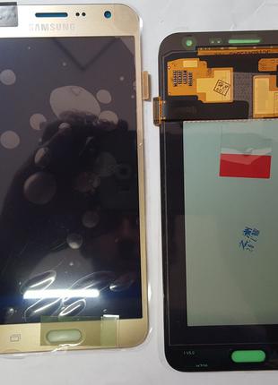 Дисплей (экран) Samsung Galaxy J7, J700 с золотым сенсором oled