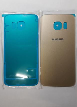 Стекло Samsung G925f, Galaxy S6 Edge золотое original.
