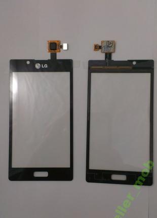 Сенсорное стекло LG P700, P705, L7 черное original.