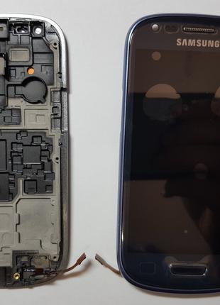 Дисплей (экран) Samsung I8190, Galaxy S3 mini с синим сенсором...