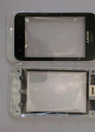 Сенсорное Стекло Sony-Ericsson ST21i с белой рамкой original.