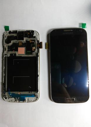 Дисплей (экран) Samsung I9500, Galaxy S4 с синим сенсором в ра...