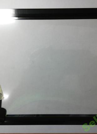 Сенсорное стекло Apple iPad 2 черное с кнопкой и скотчем
