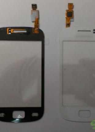 Сенсорное стекло Samsung S6500, Galaxy mini белое.