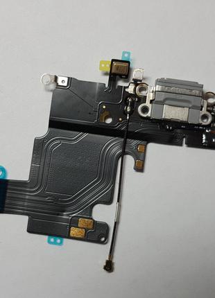 Шлейф Apple iPhone 6S с системным коннектором и наушником черн...