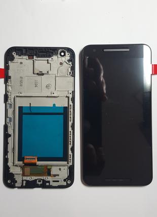 Дисплей (экран) LG H791, Nexus 5X с сенсором и рамкой черный o...