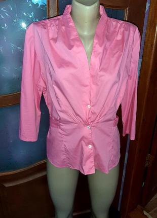 Блуза блузка рубашка фирменная розовая