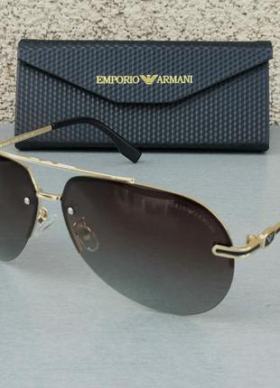 Emporio armani очки капли мужские солнцезащитные коричневый гр...
