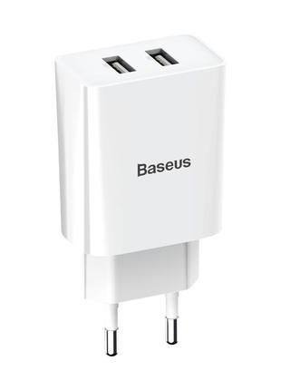 Зарядка для телефона сетевая BASEUS Speed Mini Dual U Charger ...