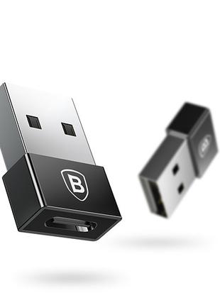 Адаптер переходник USB на Type-C BASEUS Exquisite (USB 2.0, 48...