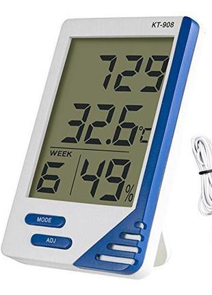 Термометр гигрометром КТ 908, часами, будильником, календарём ...