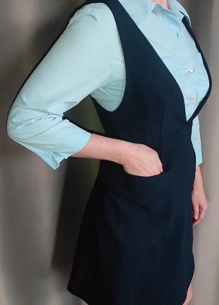 Zara inditex group  сарафан платье школьный подарок блуза рубашка