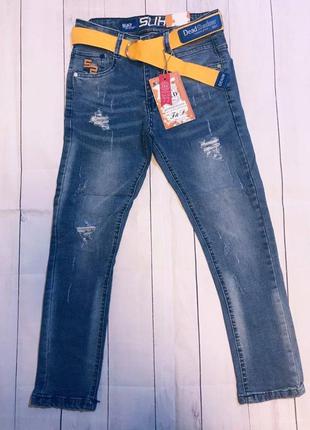 Стильные джинсы на рост 140-146-152 венгрия f&d код 3069