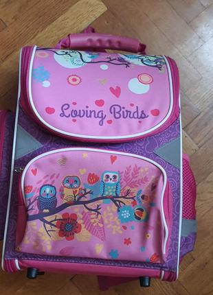 Рюкзак шкільний ранець каркасний-трансформер Loving Birds CFS