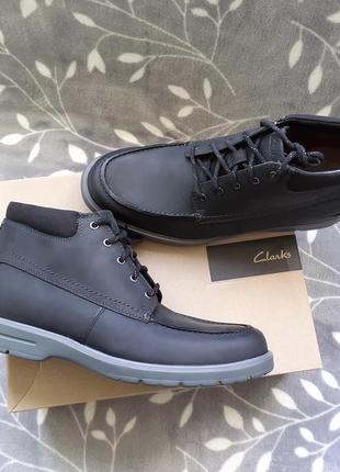 Clarks ●р43-45●кожаные водонепроницаемые демисезонные ботинки....