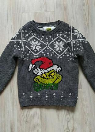 Новогодняя рождественская кофта свитшот свитер grinch от primark