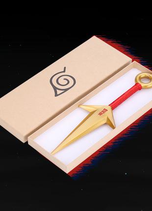 Кунай Минато золото в подарочной упаковке - Косплей Наруто Аниме