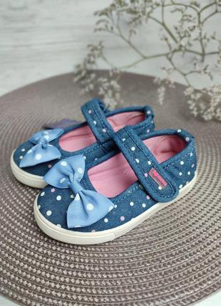 Мокасины детские текстильные туфли на девочку