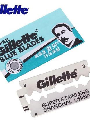Бритвенные лезвия Gillette Super Blue Shaving Razor Blades for...