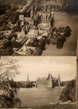 Старинный набор открыток из Дании, замок Фредериксборг