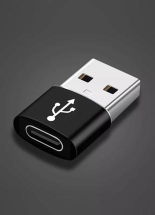 Переходник USB Male to Type-C Female Adapter Converter. Адапте...