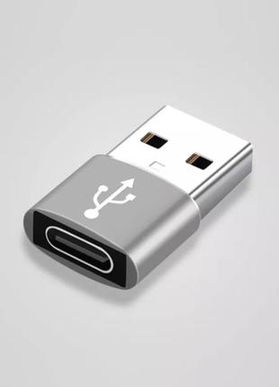 Переходник USB Male to Type-C Female Adapter Converter. Адапте...