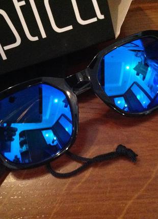 Зеркальные, солнцезащитные очки бренда "la optica", uv 400, ге...