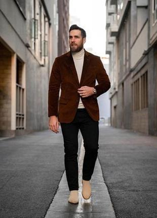 Шикарный вельветовый пиджак бренда nils sundstrom (норвегия), ...