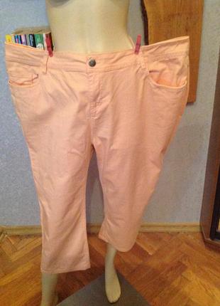 Натуральные, укороченные брюки (джинсы) бренда janina, р. 68-70