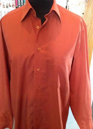 Шикарная рубашка терракотового цвета, бренда casa moda, р. 52-54