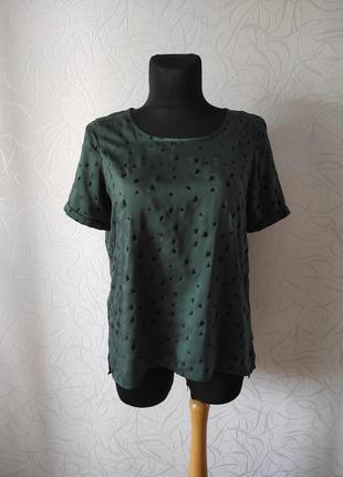 Стильная нарядная блузка бутылочного, темно-зеленого цвета