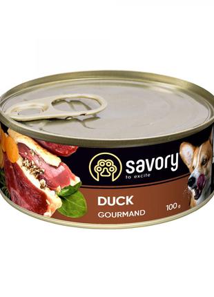 Консервы для собак Savory с уткой 100г