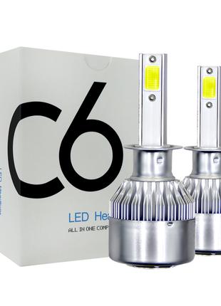 Комплект LED ламп H1 12V, 36W, 3800Lm Светодиодные лампы C6 ве...