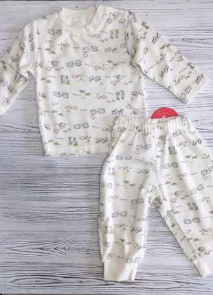 Комплект-пижама махра bebetto для малышки, 9-12мес.