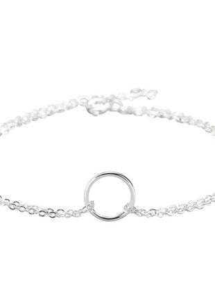 Жіночий браслет срібний з колом срібло