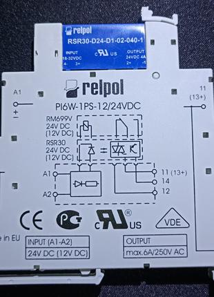 Интерфейсное реле Relpol PIR6W1PS24VDCO 24 Вольта