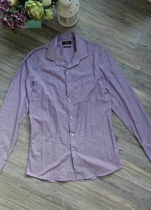 Мужская рубашка лилового цвета р.м/l