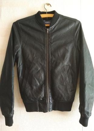 Куртка бомбер topman,кожанка,курточка,бомпер,американка, косуха