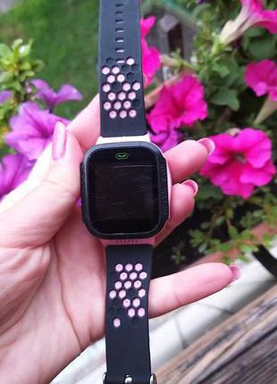 Детские часы Smart Q528 с GPS трекером Розовые