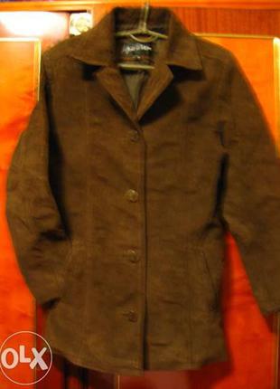 Куртка, курточка, жакет натуральная замша, размер 10, наш 44