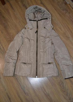 Zara куртка пуховик 36р s . пух, перо. зимняя. оригинал