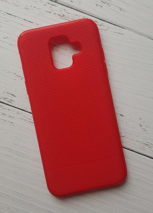 Чехол Samsung A600F Galaxy A6 для телефона силиконовый Red