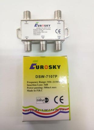 Комутатор DiSEqC 4x1 Eurosky DSW-7107P