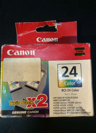 Картридж Canon BCI-24 цветной, 2шт.,ip1000,ip1500,ip2000,mp110