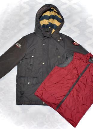 Крутая зимняя с подстежкой lc waikiki. комплект: куртка и жиле...