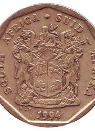 Цветок протея. Монета 20 центов. 1991,93,94,97 год, ЮАР.(Д)