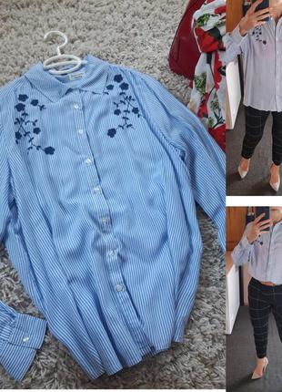 Стильная блуза/рубашка свободный крой с вышивкой ,ovs, p. 40-42