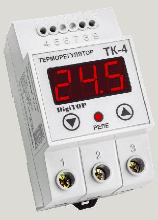 Терморегулятор ТК-4 16А (3,5 кВат) одноканальный цифровой DIN-...