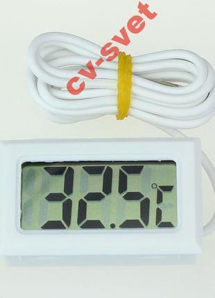 Электронный термометр с выносным датчиком -50 +110 белый