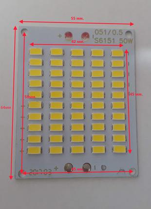 Светодиод 50 ватт под драйвер 30-36V Led 50шт. SMD LED 50w 32V...